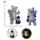 Solar-Powered Welcome Bear Statue with LED Lantern - Outdoor Garden & Patio Decor