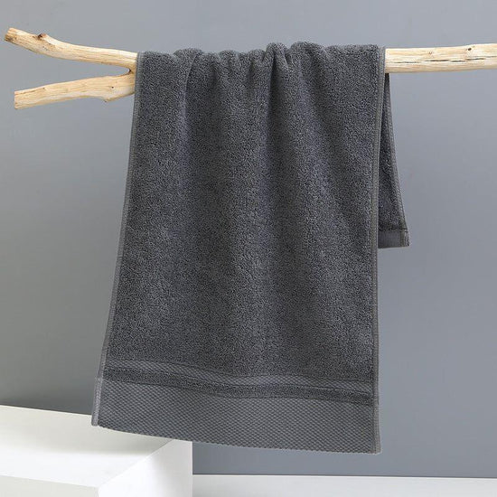 Grey Luxury 100% Cotton Face Towel Set - 3-Piece Thick & Absorbent Towels