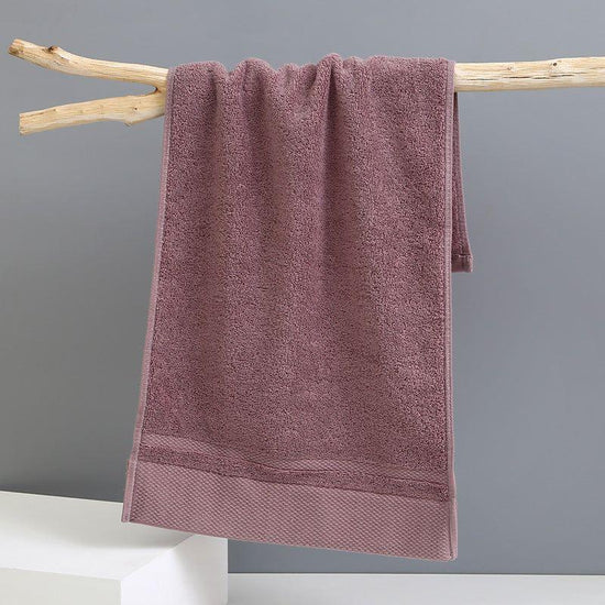 Red Brown Luxury 100% Cotton Face Towel Set - 3-Piece Thick & Absorbent Towels