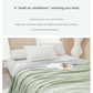 Green Breathable Cotton Summer Quilt - Lightweight Cooling Blanket for Air-Conditioned Rooms