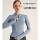 M Black High-Stretch Slim Fit Yoga Jacket - Full Zip Workout Sports Jacket for Women