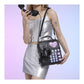 Black Sweet Girl Creative Crossbody Bag with Telephone Design, PU Material, Lightweight and Unique