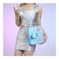Blue Sweet Girl Creative Crossbody Bag with Telephone Design, PU Material, Lightweight and Unique
