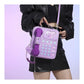 Purple Sweet Girl Creative Crossbody Bag with Telephone Design, PU Material, Lightweight and Unique