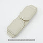2 Pcs Beige Magnetic Leather Car Sunglasses Clip - Dual-Use Multifunctional Card Holder, Premium Cowhide