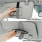 2 Pcs Beige Magnetic Leather Car Sunglasses Clip - Dual-Use Multifunctional Card Holder, Premium Cowhide