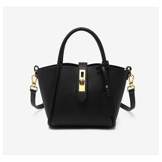 Black Genuine Leather Women&