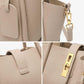 Beige Genuine Leather Women&