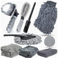 Type B 9-Piece Car Wash Tool Kit - Tire & Wheel Brushes, Wash Mitt, Microfiber Towels, and Wax Sponge Set
