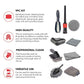 Type B 9-Piece Car Wash Tool Kit - Tire & Wheel Brushes, Wash Mitt, Microfiber Towels, and Wax Sponge Set