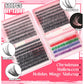 600 Eyelashes Set DIY Lash Clusters Kit - High-Capacity 4 Styles with Black and Colorful Lashes