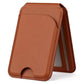 Brown MagSafe Magnetic Wallet with Stand - PU Leather Card Holder for iPhone