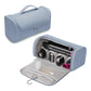 Blue Portable PU Storage Bag for Hair Curlers, Hair Dryers, and Styling Tools(Hair dryers, etc. are shooting props and are not included in the product)