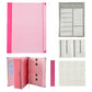 (Thick Version)Pink Accordion File Binder with 12 Envelopes - Durable Document Organizer