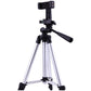 Black Aluminum Alloy Camera and Phone Tripod - Adjustable Lightweight Stand(Tripod + Small Live Broadcast Clip)