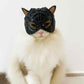 Size M Black DIY 3D Printed Spider-Man Cat Mask - Mini Decorative Half-Face Mask for Pets