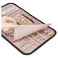 Pink Portable Travel Jewelry Organizer Roll - Foldable Jewelry Storage Pouch for Earrings, Rings, and Necklaces(Jewellery is a shooting prop and is not included)