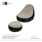 Grey And Black Patchwork Portable Inflatable Sofa Chair with Ottoman - Waterproof Flocked Lazy Sofa for Camping and Home Use