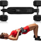 Black Portable Hip Thrust and Glute Training Belt - Adjustable Weightlifting Support Strap(Dumbbells not included)