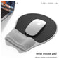 Brown Ergonomic Silicone Mouse Wrist Rest Pad - Comfortable Hand Support for Keyboard and Mouse