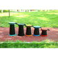 Black Portable Outdoor Telescopic Folding Stool with 100 Weight-Bearing Buckles, Lightweight and Compact Design, Perfect for Fishing, Camping, and Travel