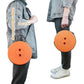 Orange Portable Outdoor Telescopic Folding Stool with 100 Weight-Bearing Buckles, Lightweight and Compact Design, Perfect for Fishing, Camping, and Travel