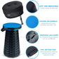 Blue Portable Outdoor Telescopic Folding Stool with 100 Weight-Bearing Buckles, Lightweight and Compact Design, Perfect for Fishing, Camping, and Travel