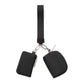 Black Portable Ladies Wrist Bag - Mini Wallet for Cards, Coins, and Keys, Lightweight and Stylish Organizer, Perfect for Daily Use
