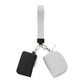 Black And Grey Portable Ladies Wrist Bag - Mini Wallet for Cards, Coins, and Keys, Lightweight and Stylish Organizer, Perfect for Daily Use