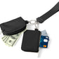 Black And Grey Portable Ladies Wrist Bag - Mini Wallet for Cards, Coins, and Keys, Lightweight and Stylish Organizer, Perfect for Daily Use