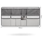 Grey Car Trunk Storage Bag - Large Capacity Oxford Cloth Multi-Purpose Hanging Organizer with Mesh Pockets and Backseat Storage