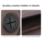 Coffee PU Leather Car Storage Organizer with Dual Charging Holes and Inner Mesh Pocket, Multi-functional Door Handle Hanging Bag for Phones and Accessories, Lightweight and Durable