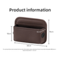 Brown PU Leather Car Storage Organizer with Dual Charging Holes and Inner Mesh Pocket, Multi-functional Door Handle Hanging Bag for Phones and Accessories, Lightweight and Durable