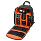 Orange Lining Water-Resistant DSLR Camera Backpack with Tripod Holder, Lightweight and Spacious Photography Bag for Outdoor Use(Camera and accessories are props, not included)