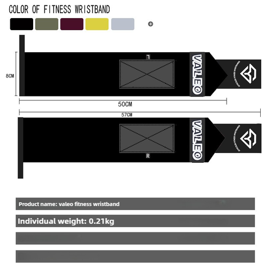 1 Pair Black Heavy-Duty Gym Wrist Wraps for Weightlifting, Powerlifting, and Injury Prevention