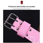 Size L Pink Professional Weightlifting Belt with Sponge Padding for Deep Squat and Deadlift - Men and Women Fitness Support