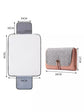 Blue and White Patchwork Portable Baby Changing Mat - Waterproof, Foldable, Compact Diaper Pad for Travel & Everyday Use