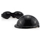 Size M Black Pet Helmet & Goggles Set - Adjustable Safety Gear for Dogs, UV Protection, Durable ABS Material, Stylish Outdoor Accessory