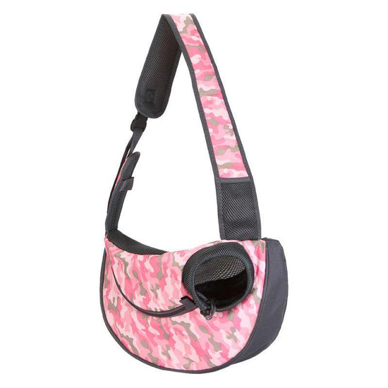 Size S Pink Lightweight Single Shoulder Pet Sling Bag -  Stylish Durable Oxford Fabric Carrier