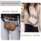 Black And Brown Color Matching Adjustable Waterproof PU Leather Waist Bag - Stylish Crossbody Belt Bag for Men & Women