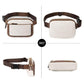 Brown Adjustable Waterproof PU Leather Waist Bag - Stylish Crossbody Belt Bag for Men & Women