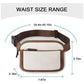 Brown Adjustable Waterproof PU Leather Waist Bag - Stylish Crossbody Belt Bag for Men & Women