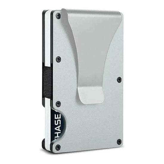 2 Pcs Silver Aluminum Alloy RFID Blocking Wallet – Compact, Lightweight Credit Card Holder and Money Clip
