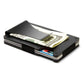 2 Pcs Black Aluminum Alloy RFID Blocking Wallet - Compact, Lightweight Credit Card Holder and Money Clip