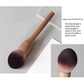 Large Loose Powder Brush Walnut Wood Makeup Brush Set - Powder, Blush, and Contour Brushes with Soft Fiber Bristles