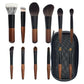 Style B 12-Piece Mini Portable Makeup Brush Set - Fiber Bristle Beauty Tool Set(With storage bag)