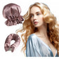 3 Pcs Pink Heatless Hair Curling Satin Set - Easy Sleep-In Curler for Beautiful Waves