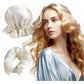 3 Pcs Off White Heatless Hair Curling Satin Set - Easy Sleep-In Curler for Beautiful Waves