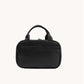 Black Premium PU Leather Portable Makeup Bag - Large Capacity Waterproof Travel Cosmetic Organizer(Cosmetics are shooting props, not included)