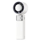 White Portable Turbo Handheld USB Rechargeable Fan with Digital Speed Display – High-Speed Cooling Fan for Outdoor Use
